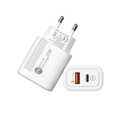 China Quick Charger PD 20W QC3.0 Fast Charger USB Type C Mobile Phone Wall Charger10W 20W USA EU Plug Fast Charger for sale