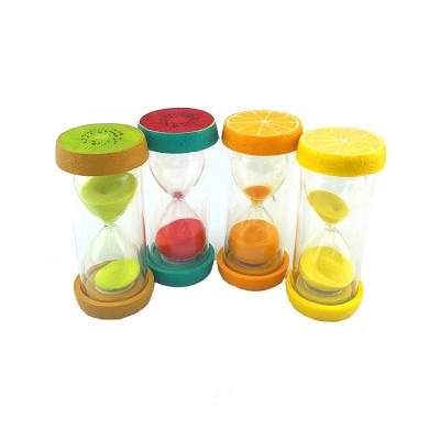 China Viable Colorful Fruit Hourglass Timer Sandglass Sand Clock Timer For Games for sale