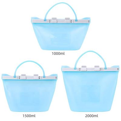 China Custom Viable Leakproof Silicone Storage Reusable Bags For Food for sale