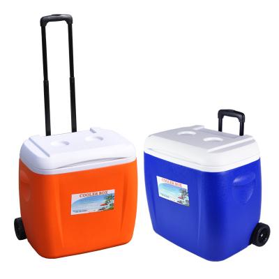 China High Quality Waterproof Portable Cooler with Wheels Dual Function Insulated Hard Cooler for Outdoor Fishing Picnics and BBQs for sale