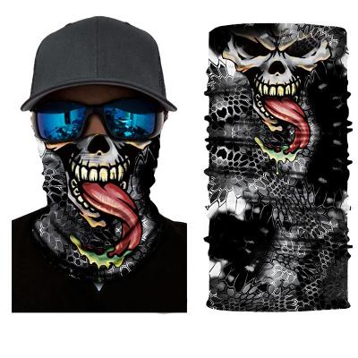 China Multifunctional 3D Printing Hot Bib Bandana Skull Series Tube Outdoor Wholesale Scarf Magic Seamless Protector for sale