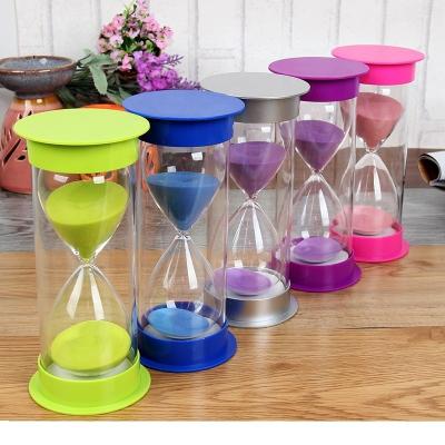 China Viable Colorful Plastic Hourglass Sandglass Sand Clock Timer Wholesale for sale