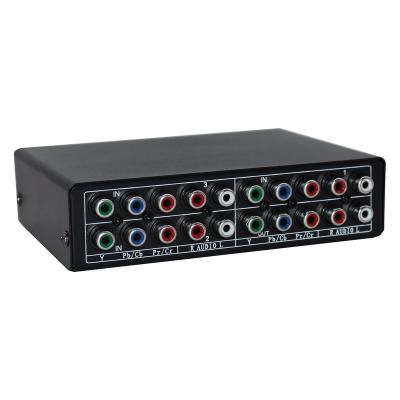 China Metal selector 3input 1output YPBPR+audio video-audio switcher YUV 1080P 3*1 production factory DSW31 for sale