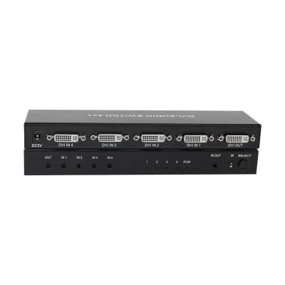 China Auto HDTV DVI+Audio SELECTOR 4input 1output Switcher 4*1 Hd Video Equipment 4K 1080P DVI401 for sale