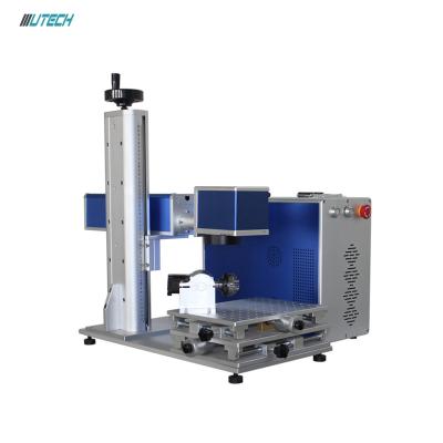 China Laser Marking 20w Fiber Laser Marking Machine Portable Fiber With Rotary For LED Lights / Led Bulb Laser Logo Printer for sale