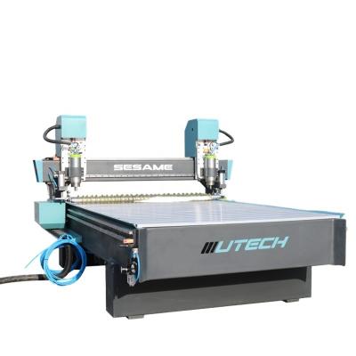 China 1325 Spindle Air Cooling Double 3d Head CNC Router Machine Woodworking CNC Router Machinery Repair Shops For Furniture for sale