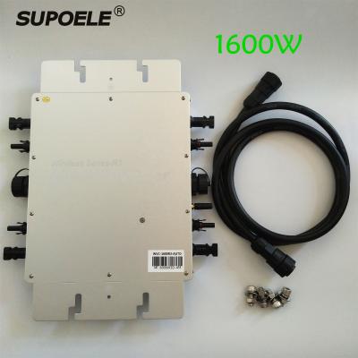 China IP65 Waterproof 110V or 230V AC 50/60Hz Output MPPT Solar Grid Tie Micro Inverter 1600W WVC-1600 370*230*38mm for sale