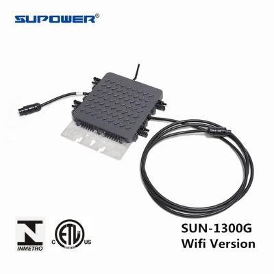 China ETL INMETRO IP67 MPPT Inverter Microinverter 1300W Wifi Waterproof Solar Photovoltaic Grid Tied Micro Version 298.5*287*36MM for sale