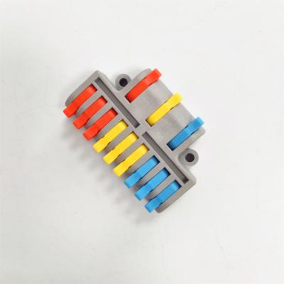 China DF-93 Nylon Quick Wire Connector 3 Lines In 9 Lines Driver Compact Push Terminal Block 3 Quick Ways L E N for sale