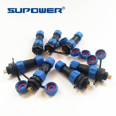 China audio & SP13 Approval Visual Series CE RoHS Plastic Nylon PA66 Waterproof IP68 2 Pin 3Pin 4Pin 9 Pin Locknut Mounted Type Aviation Connector for sale