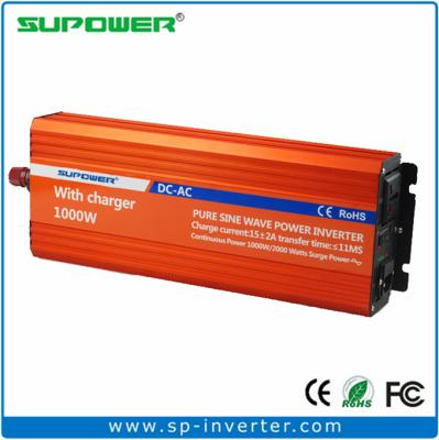 China CE RoHS 1000W Peak Power 2000W UPS Inverter Pure Sine Wave Output with Built in Battery Charger 368*145*69mm for sale