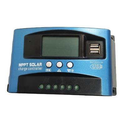 China MPPT System Controller 100A Dual USB Power Regulator 12V 24V LCD Display Solar Auto Charge Discharger For Grid for sale