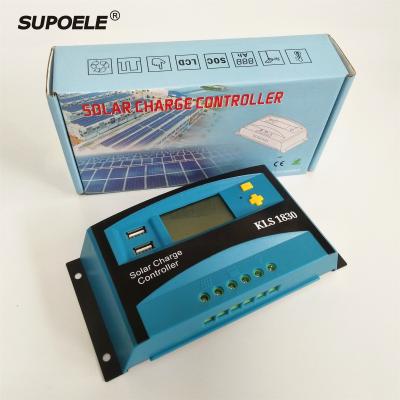 China Solar Workstation CE RoHS Approval With Dual USB Output PWM Solar Charge Controller 30A 12V 24V Auto Sensing For Grid Solar Power System for sale