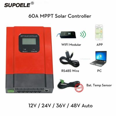 China Solar System Controller Esmart 3 MPPT Solar Charge Controller 20A 30A 40A 50A 60A 12V 24V 36V 48V Auto Sensing With Wifi Monitoring for sale