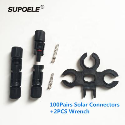 China PV Energy System TUV Approval IP67 Solar DC 1000V 30A Connector 100Paris/Bag With 2PCS Wrench Key for sale