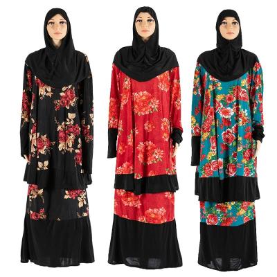 China Muslimah Styling New Muslim Women's Black Dress, Islamic Black Print Long Sleeve Dress, Dubai, Abaya Home Dress for sale