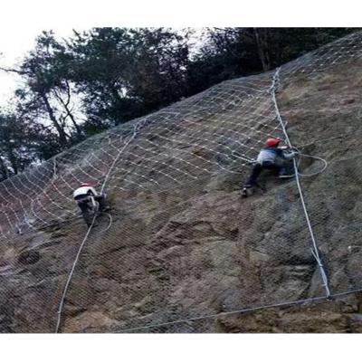 China Twill Weave Protection Rock Fall Netting Hot Dipped Galvanized Rockfall Netting Flexible Slope Safety Protection System for sale