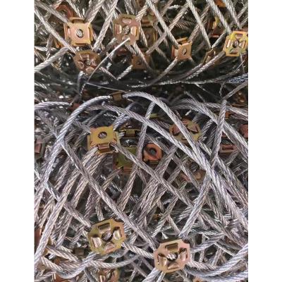 China Plain Weave Factory Price Slope Protection Stainless Steel Wire Rope Net Gabion Rockfall Barrier Net High Quality Mesh for sale