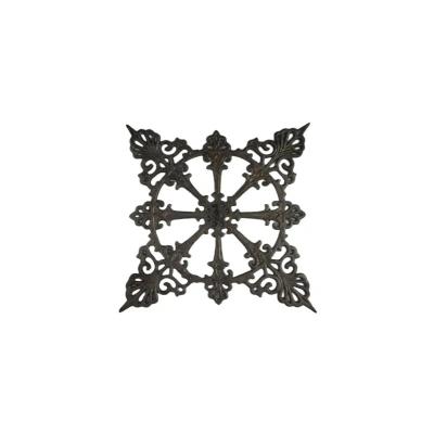 China Modern Factory Wholesale Wrought Iron Ornaments Stamped Iron Cast Steel Leaves And Flowers for sale