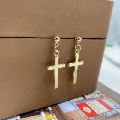 China Fashion Punk Cross Cartilage Pendant Drop Dangle Earrings Punk Jewelry For Women Girl Cool Friendship Gifts for sale