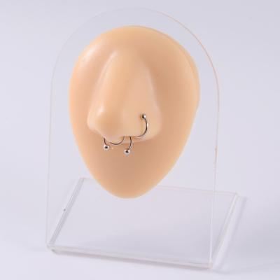 China Ear punk three-dimensional model silicone simulation Puncture Training Pendulum nasal nails tongue nails navel breast for sale