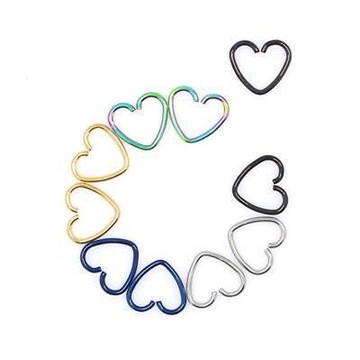 China Punk Body Jewelry Daith Heart Cartilage Tragus Piercings Circle Lip Nose Rings Ear Stud Helix Surgical Steel Orbit Jewelry for sale