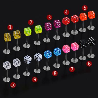 China Punk Stud Piercing Ring Body Piercing Jewelry Tragus Cartilage Labret Lip Earring 10 Pairs Stainless Steel Labret Dies for sale