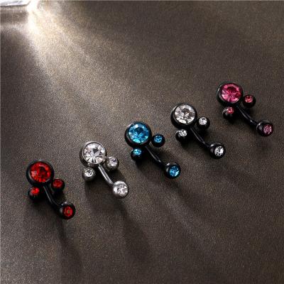 China Titanium Navel Ring Navel Piercing Jewelry Cute Sexy Punk Mickey Sofa Fashion Stud Ear Studs Anti Allergy Simple Crystal for sale