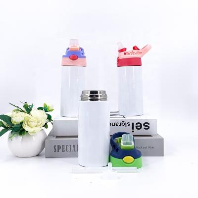 China Wholesale Sublimation Viable Blank 304 Stainless Steel 350ml 12oz Kids Sippy Water Bottle With BPA Free Lid for sale