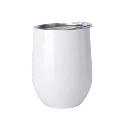 China Sustainable hot selling 12 oz 360 ml sublimation 18/8 stainless steel wine tumbler with slide lid for sale