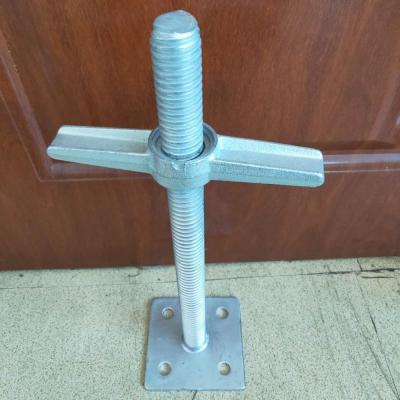 China Adjustable Building Construction Scaffolding Jack Base Screw Jack Base Formwork Solid Prop for sale