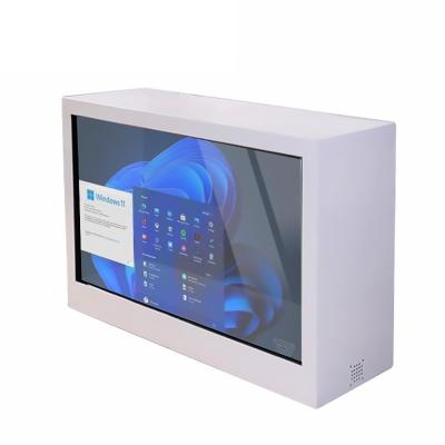 China Hot Selling Product Display Point 32/43/50 Inch Advertising Display Box Transparent Kiosk Transparent LCD Door Refrigerator On Promotion for sale