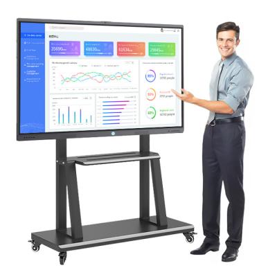 China Multi Finger Touch Screen Smart LCD Display Electronic Smartboards Digital Interactive Whiteboard 75inches for sale