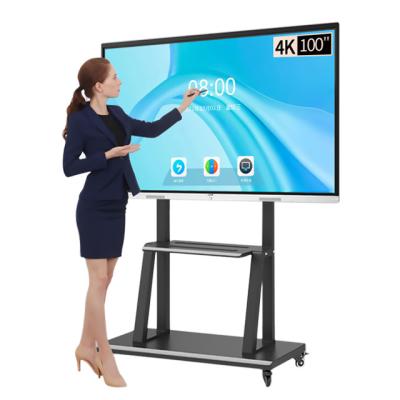 China USB Port Smart LCD Display Electronic Touch Screen Size 50-98inch Big All In One Computer Interactive Whiteboard for sale