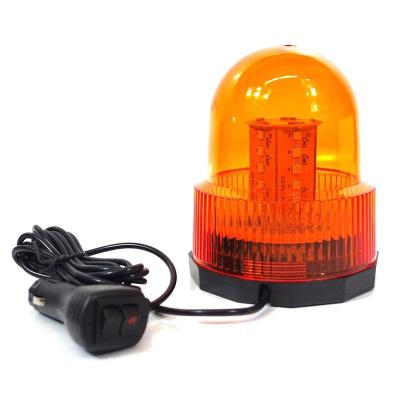 China Amber/Yellow Rotating Strobe Beacon LED Truck Motorcycle Boat Tractor Turning Light, with Magnetic Mount 40LEDs Backup Warning Flashing Light for sale