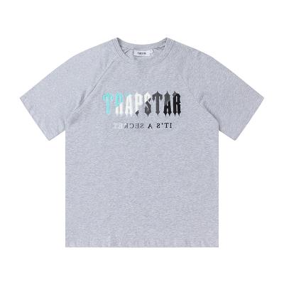 China Wholesale Custom High Quality Embroidery Breathable Logo Tracksuits Trapstar T-shirt White Plain Cotton Shorts Set Trapstar for sale