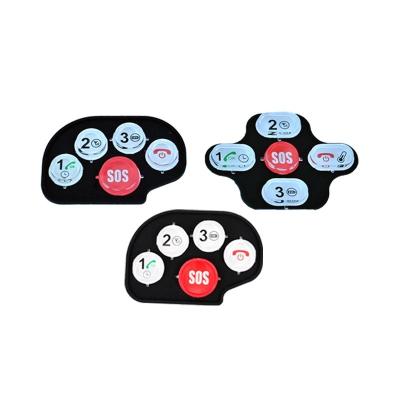 China Remote Control Epoxy Dripping Emergency Button Light Transmission Silicone SOS Small Rubber Push Button Cover for sale