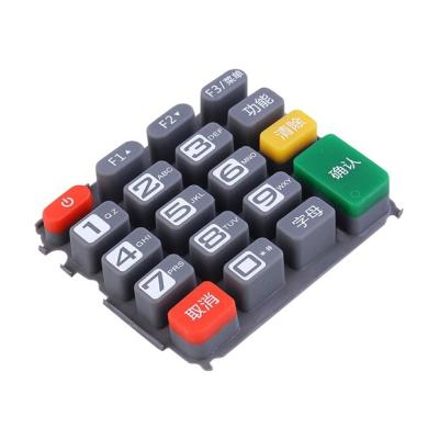 China Position Remote Control Custom Calculator Remote Control Numeric Keypad with Laser Etching Silicone Backlit Keypad Rubber Numeric Keypad for sale