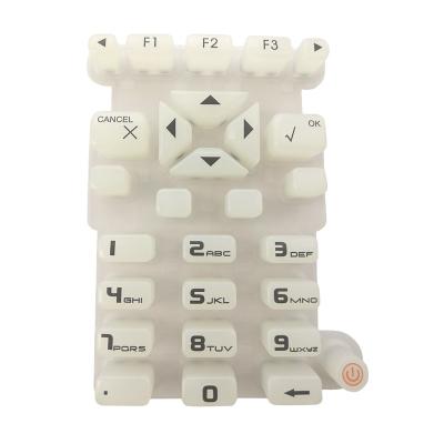 China Low Resistance Elastomer Rubber Remote Control Numeric Button Transparent Silicone Keypad Keypad For Automotive for sale