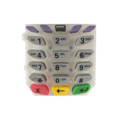 China Remote Control Elastomer Silicone Rubber Numeric Keypad Button Factory With Conductive Carbon Pill Silicone Numeric Keypad Custom for sale