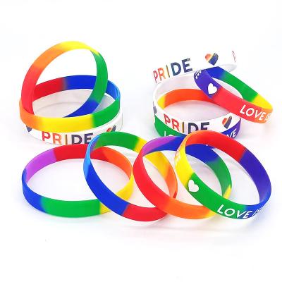 China Custom Personalized Logo Silicone Bangle Silicone Wristband for Promotional and Business Silicone Gifts Wristband Wristband-01 for sale