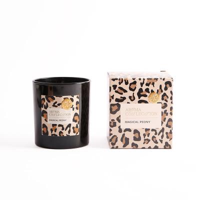 China Birthdays 100% Handmade Soy Smokeless Wax Bedroom Leopard Print Cup Sleepless Mugs Scented Candles for sale