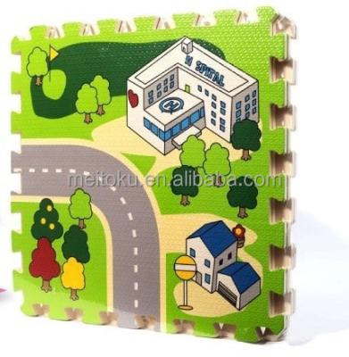 China Hospital City Road Map Game Liner Interactive Creative Educational Learning Mat for sale