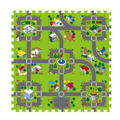 China 2019 Eva Design Hot Small Town Road Mat Parents Waterproof Choice Kids Play Mats for sale