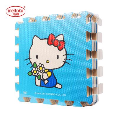 China High quality 30x30cm Hello Kitty educational toy blue or red mat for sale