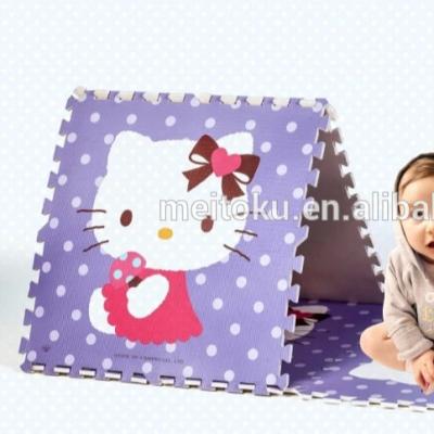 China High Quality Anti-bacteria Nantong Meitoku Hot Sale Hello Kitty EVA Puzzle Play Mat Children's Crawling Room Mat for sale