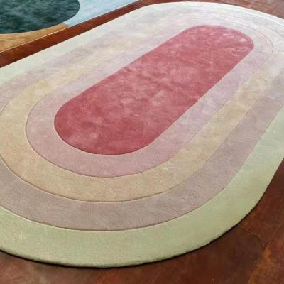 China Hot Sale Home Luxury Rug Design Small Oval Rug For Home Decoration Wool Carpet for sale