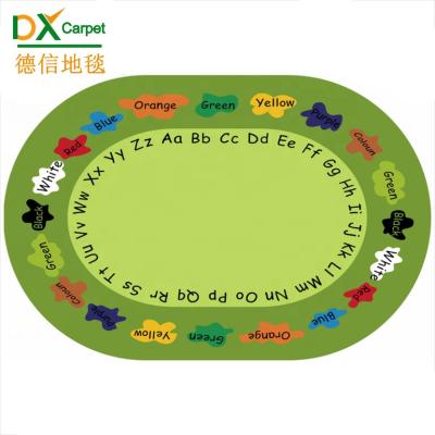 China Factory Price Washable High Quality Machine Made Play Mat Kids Bed Oval Room Rug Cover For Home Decoration for sale