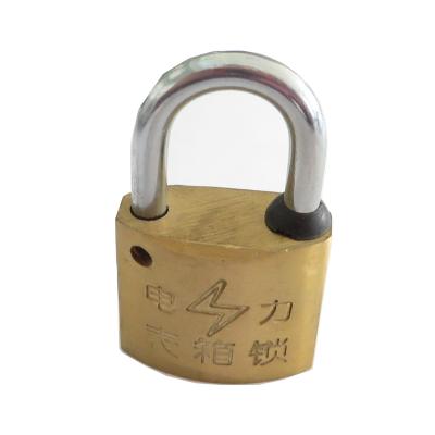 China Container 35mm Logo Steel Shackle Brass Padlock Custom Industrial for sale