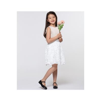 China Beautiful Cute Hot Sale White Lace Sleeveless Dress for sale